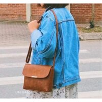 Túi đeo chéo vintage nắp đậy