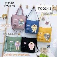 Túi đeo chéo xách tay hình gấu dễ thương màu xanh dương mã (51036)