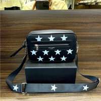 Túi đeo chéo YSL Đen họa tiết  ngôi sao LA on web fullbox bill thẻ MK