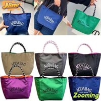 Túi đeo chéo ZOOMING, Túi Tote dung tích lớn chữ đơn giản, Túi mẹ chống nước tối giản