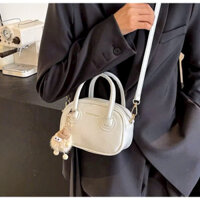 Túi đeo chéo,túi xách nữ 2 quai cầm tay kèm móc khoá xinh xắn