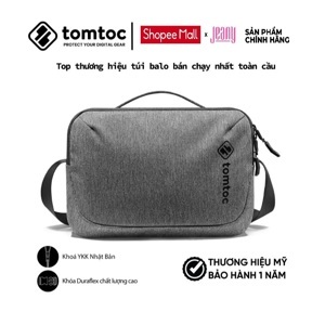 Túi đeo đa năng Tomtoc (USA) Crossbody For Tech Accessories And Ipad 10.5/Pro 11Inch/Tablet/Notebook 11Inch Gray (H02-A01G)