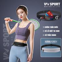 Túi đeo hông chạy bộ thời trang nam nữ VNSPORT - VNS027, Túi thiết kế gọn nhẹ chống thấm nước phù hợp cho các bộ môn thể thao và dã ngoại - Xám
