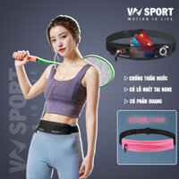 Túi đeo hông chạy bộ thời trang nam nữ VNSPORT - VNS027, Túi thiết kế gọn nhẹ chống thấm nước phù hợp cho các bộ môn thể thao và dã ngoại - Hồng