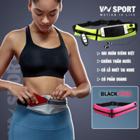 Túi Đeo Hông Chạy Bộ VNSPORT - VNS021, Túi Đeo Bụng Chạy Bộ Nam Nữ Cao Cấp, Chống Thấm Nước, Thời Trang - Hồng - Freesize