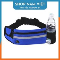 Túi đeo hông, đeo bụng tập gym, chạy bộ có ngăn để chai nước - Chính Hãng NAVIVU - Xanh dương