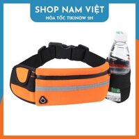 Túi đeo hông, đeo bụng tập gym, chạy bộ có ngăn để chai nước - Chính Hãng NAVIVU - Cam