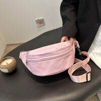 Túi đeo hông nữ vải bố dung tích lớn đơn giản dễ phối thời trang