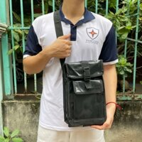 Túi đeo mini đứng đựng đồ nghề dụng cụ vải bạt dày D19xR10xC28cm dành cho thợ điện lực viễn thông