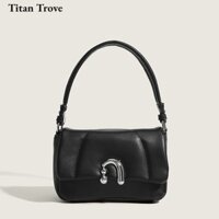 Túi đeo nách cao cấp Titan Trove Super fire, túi đeo vai thích hợp tương tự của Zhao Ruth, túi xách nữ kim cương, túi cuộn hoa di động.