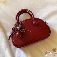Túi đeo nách EUCA, Quà tặng Giáng sinh Túi đeo vai dung tích lớn, Túi thiết kế thời trang Retro Cherry Túi xách đeo chéo