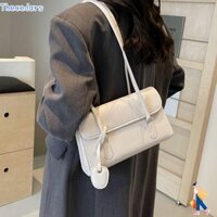 Túi đeo nách THECEDARS0709, Túi đeo vai bằng da PU Y2K, Túi xách nữ màu trơn dung tích lớn kiểu cổ điển