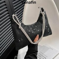 Túi đeo nách YUNAFIN, Túi ly hợp buổi tối giả kim cương giả lấp lánh, Túi xách nữ sáng bóng Bling Bling Bling Bling Tối tiệc cưới