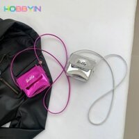 Túi Đeo Ngang HOBBYIN, Túi Shoudler Nách PU Y2K, Quà Tặng Mini Màu Trơn Satchel Hobo Túi Nữ