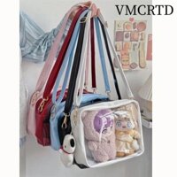 Túi Đeo Ngang Nữ VMCRTD, Túi JK Da PU Bé Gái Kawaii Itabag, Túi Đeo Vai Trong Suốt Bông Tai Kẹp Dung Tích Lớn Cho Búp Bê 20cm