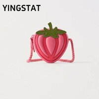 Túi Đeo Ngang YINGSTAT, Túi Đeo Vai PU Nhẹ, Túi Hình Dâu Ngọt Ngào Bé Gái Quà Tặng Trẻ Em Ví Mini
