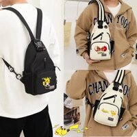 Túi đeo ngực chống thấm nước thể thao đa chức năng Pokemon, túi đeo chéo đa năng dành cho nam và nữ, phiên bản Hàn Quốc, ba lô đeo vai đơn thông thường dung tích lớn