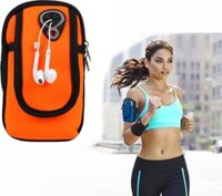 Túi Đeo Tay Chạy Bộ Đựng Điện Thoại Chống Sốc Đa Năng Quấn Bắp Tay Cho Chạy Bộ, Đi Bộ, Tập Thể Thao, Tập Gym - Mai Lee - Cam