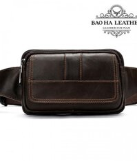 Túi đeo trước bụng nam da bò – BHM8966C