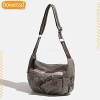Túi đeo vai BOWEISSD, Túi xách sức chứa lớn có dây rút, Túi đi lại nơ vải thời trang