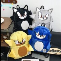 Túi đeo vai BUBBLE, Chủ đề trò chơi điện tử búp bê Anime Ba lô sang trọng, Phim hoạt hình dung tích lớn Sonic Đồ chơi nhồi bông Schoolbag Trẻ em
