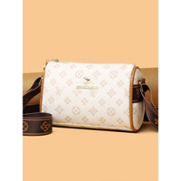 Túi đeo vai da thật cỡ lớn hình trụ thời trang nữ