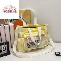 Túi đeo vai ERZAP JK, Túi đựng Ita trong suốt dung tích lớn bằng nhựa Pvc, Túi xách nữ Lolita thời trang phong cách Nhật Bản hàng ngày