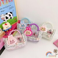 Túi đeo vai EUCA Labubububu, Tay cầm Túi xách trẻ em hoa ren, Túi đeo chéo hoạt hình Kapibala phong cách Hàn Quốc Trẻ em bé gái