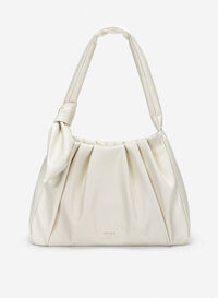 Túi đeo vai gấp nếp thắt nút chân quai - TOT 0179 - Màu kem