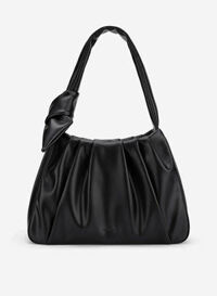 Túi đeo vai gấp nếp thắt nút chân quai - TOT 0179 - Màu đen