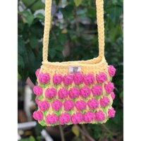 Túi đeo vai hoa tulip handmade (kt 22x18cm)
