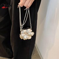 Túi đeo vai hoa tươi sáng VINVOUS, Túi dây chuyền tiệc màu bạc Acrylic, Túi xách cổ điển Túi xách Mini Ví nhỏ Túi dự tiệc vui nhộn Quà tặng
