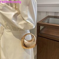 Túi đeo vai hộp Acrylic FALLFORBEAUTY, Túi dây chuyền tiệc bạc phong cách Hàn Quốc, Túi xách Mini thông thường Ví nhỏ Túi xách dự tiệc vui nhộn cho bé gái