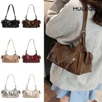 Túi đeo vai HULEQI, Túi xách PU Harajuku, Quà tặng sáng tạo Màu bạc Túi xách Y2K dung tích lớn Mua sắm