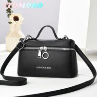 Túi đeo vai ITOMARO, Túi đeo chéo hình hộp thông thường, Túi xách vuông bằng da PU có dây kéo trơn chất lượng cao dành cho nữ