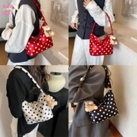 Túi Đeo Vai KARIZ, Túi Tote Chấm Bi Vải, Quà Tặng Nhiều Màu Dung Tích Lớn Túi Xách Nhẹ Nữ