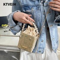 Túi đeo vai KTVEIH Dây chuyền thời trang Túi xô mùa hè