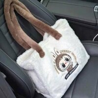 Túi Đeo Vai Labubu Lông Thỏ Kèm Móc Khoá Cho Nữ Siêu Xinh