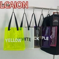 Túi đeo vai LCAION, Túi Tote chống thấm nước, Túi xách trong suốt bằng nhựa PVC dung tích lớn cầm tay Bơi lội đi biển