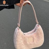 Túi đeo vai lông thú giả thời trang Sweet Girl Pink Túi xách dễ thương