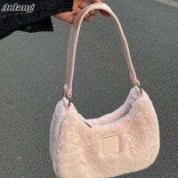 Túi đeo vai lông thú giả thời trang Sweet Girl Pink Túi xách dễ thương