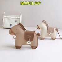 Túi đeo vai MAFILOP, Túi xách trẻ em bằng da PU Mini, Túi xách phong cách Ins hình con ngựa dễ thương