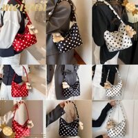 Túi Đeo Vai MEIGUII, Túi Tote Chấm Bi Vải, Quà Tặng Dung Tích Lớn Nhẹ Nhiều Màu Túi Xách Nữ