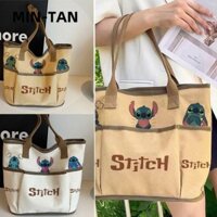 Túi đeo vai MIN-TAN, Túi xách nữ in hình Disney Stitch dung tích lớn, Túi đeo chéo đa năng thông thường