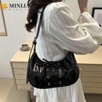 Túi đeo vai MINLIA Thắt nơ, Túi đeo chéo phong cách Hàn Quốc Túi xách nơ, Túi đeo nách bằng da PU thông thường dành cho nữ