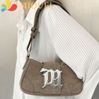 Túi đeo vai MIQUEL, Túi xách nữ chữ Chamois, Túi lưu trữ Da hình nửa mặt trăng Y2k Túi Tote làm việc phong cách nữ