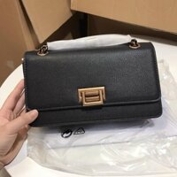 Túi đeo vai nắp gập khóa vuông da nhám kèm dây chain điều chỉnh độ dài đi cafe đi chơi hàng ngày bao xinh
