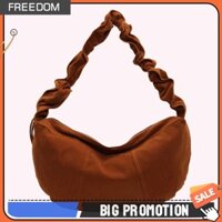 Túi đeo vai nữ da lộn xếp nếp Túi xách Hobo nhỏ Túi xách Mini ly hợp cho du lịch