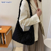 Túi đeo vai nữ GUSSON Canvas dung tích lớn Túi Tote cầm tay ca rô màu trơn thời trang