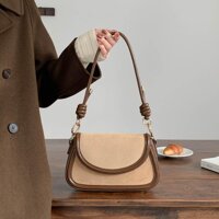Túi đeo vai nữ Micocah Tiramisu Saddle 2021, thiết kế 2 dây đeo, phong cách retro HSE502 M422